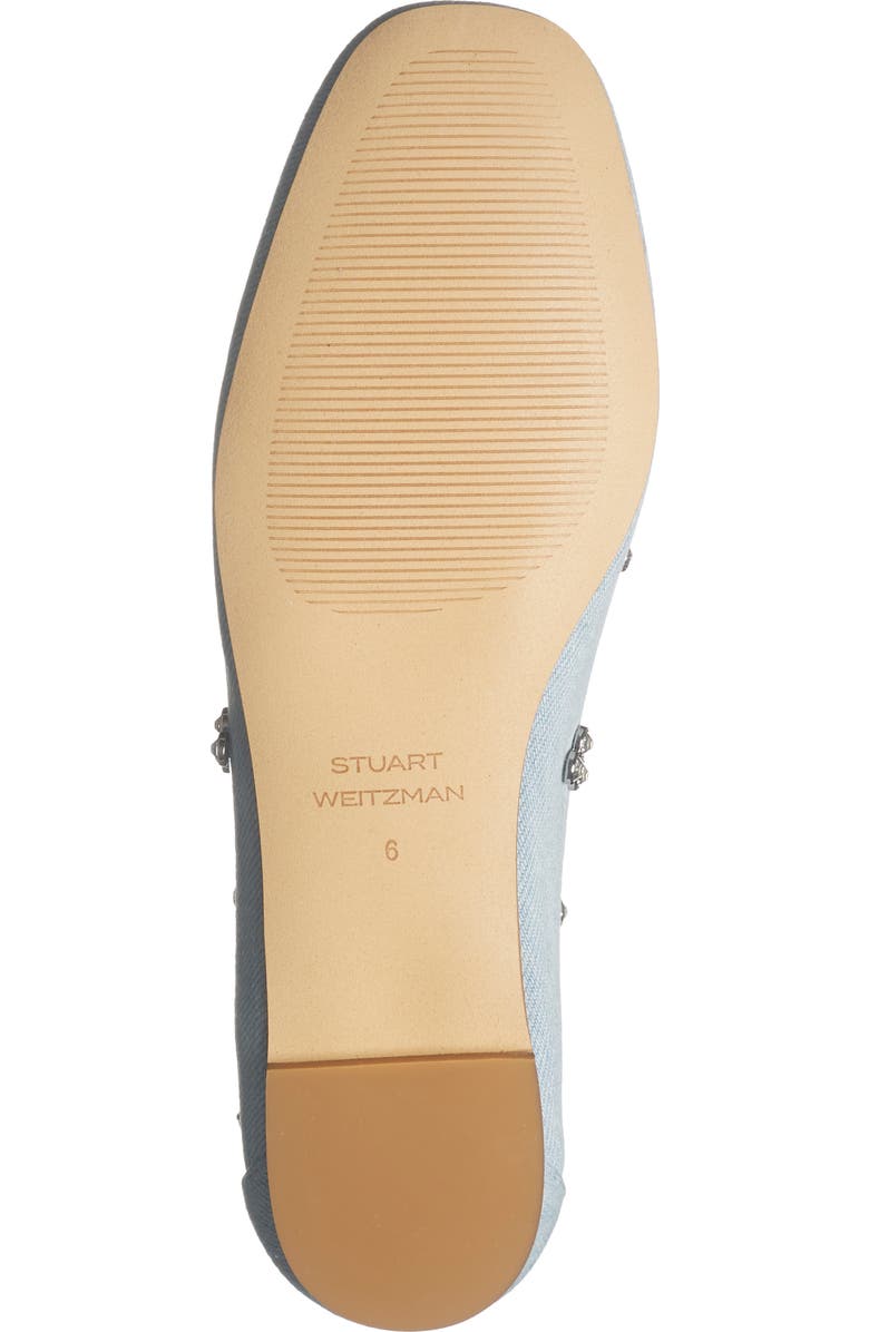 Stuart Weitzman Tammy Crystal Embellished Ballet Flat, Alternate, color, Light Blue