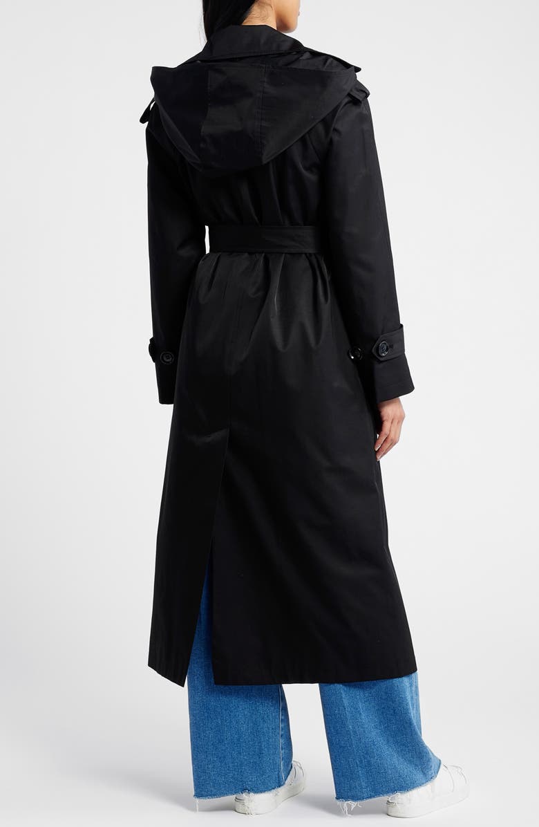 Sam Edelman Cotton Blend Trench Coat with Removable Hood, Alternate, color,