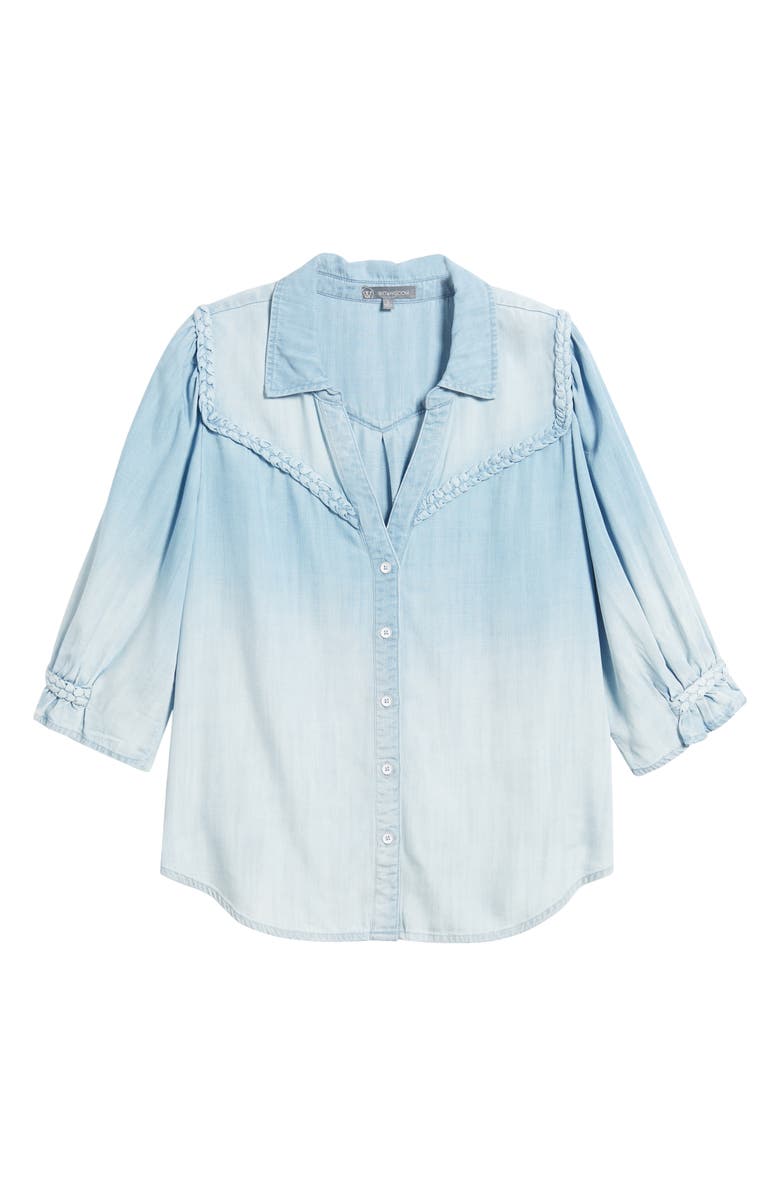 Wit & Wisdom Blouson Sleeve Western Button-Up Shirt, Alternate, color,