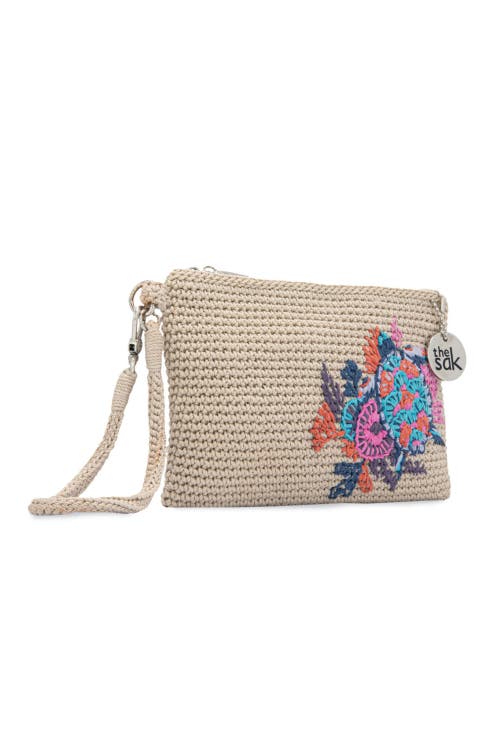 The Sak Vita Wristlet In Ecru Seascape