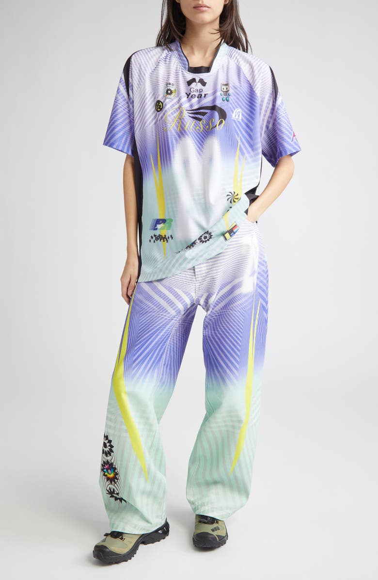 Paolina Russo Oversize Short Sleeve Stretch Jersey Top, Alternate, color, 