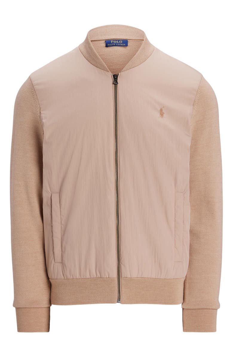 Polo Ralph Lauren Wool Blend Zip-Up Jacket, Alternate, color, Dune Melange