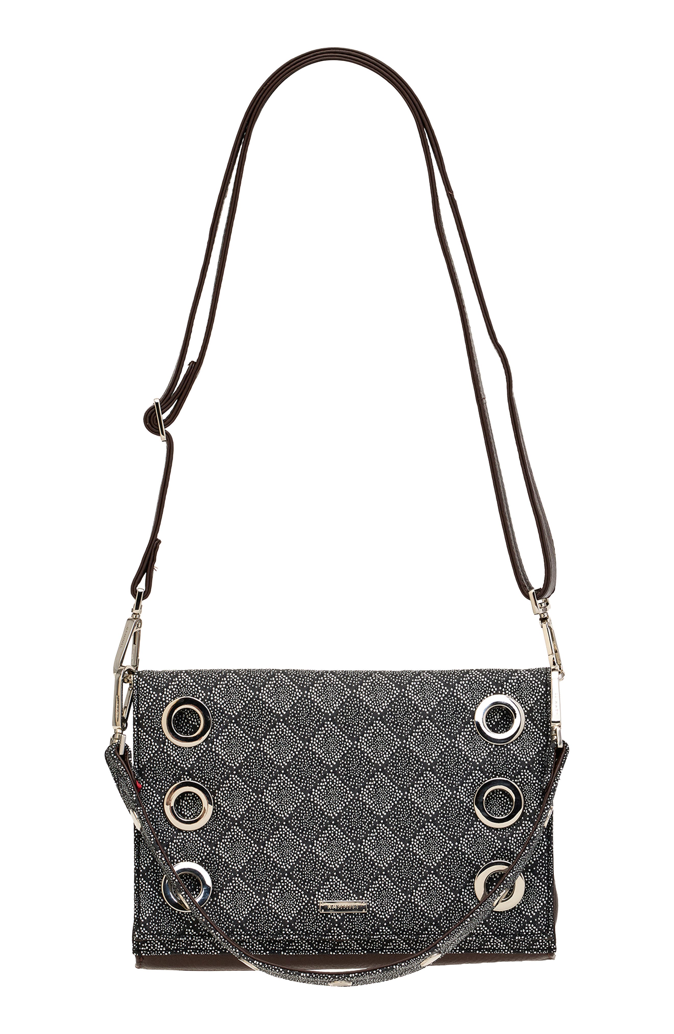 HAMMITT Small Montana Jacquard & Leather Clutch, Alternate, color, 