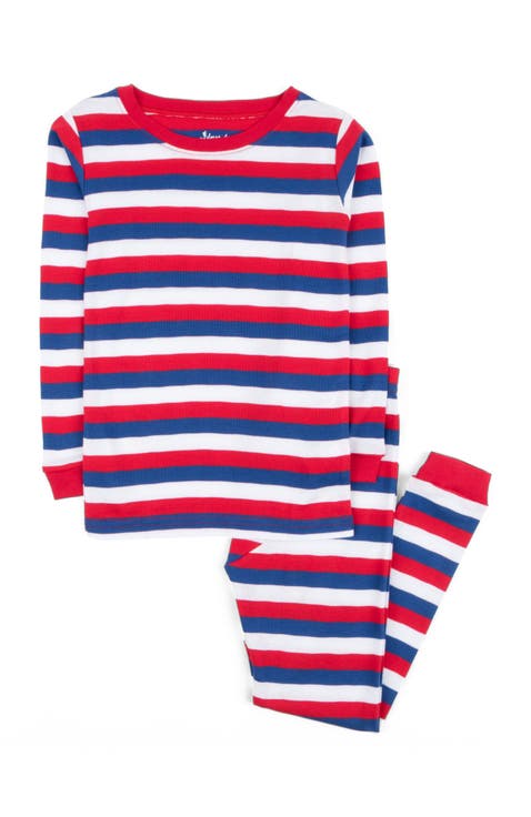 Kids Cotton Two-Piece Pajamas, Stripes, Solids & Tie Dye (Toddler, Little Kid & Big Kid)