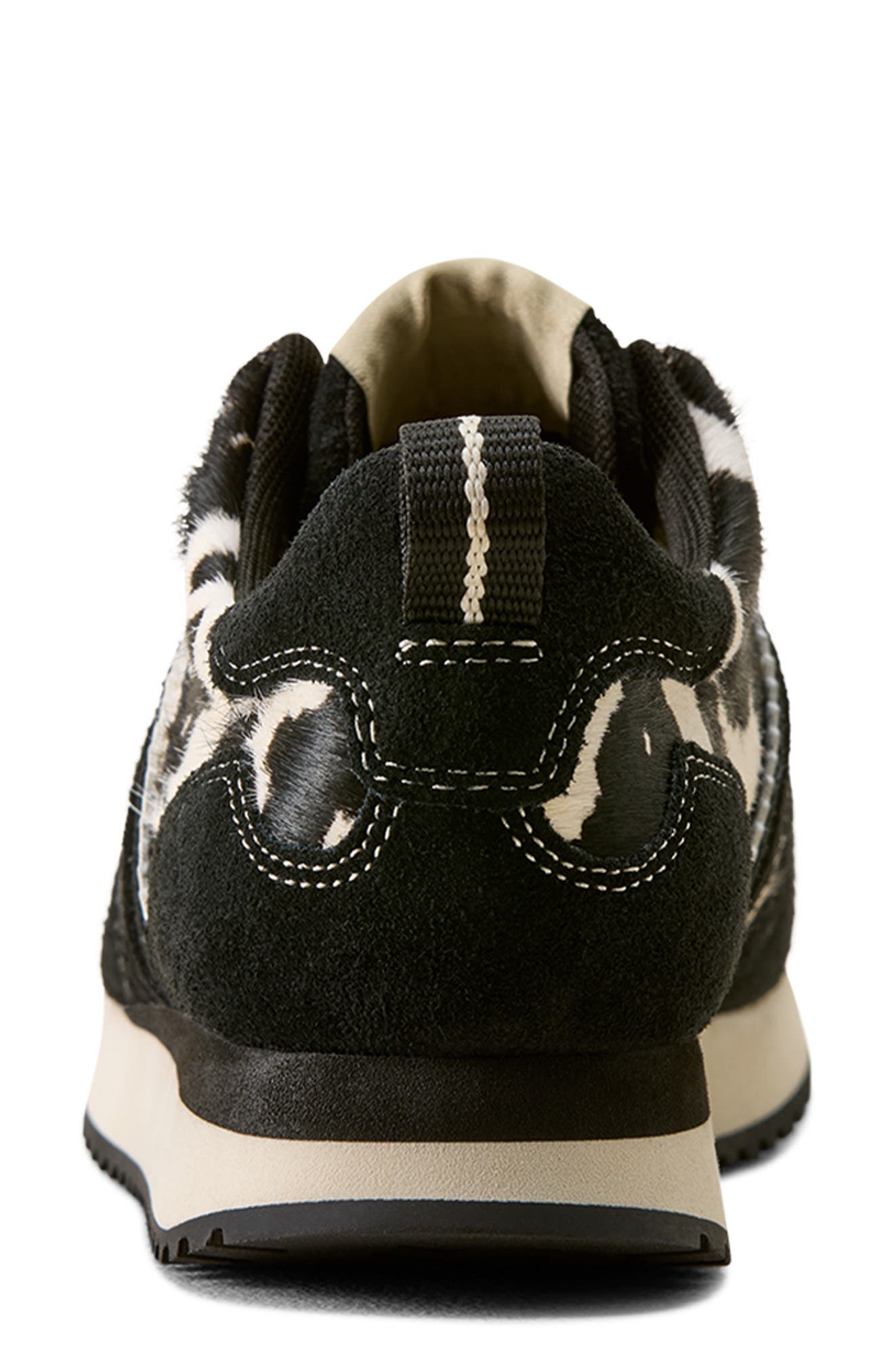 Ranch Runner Genuine Calf Hair Sneaker, Alternate, color, BLACK SUEDE