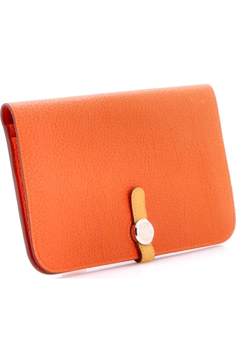 Pre-Owned Hermes Dogon Duo Combined Wallet Leather, Alternate, color, Feu
