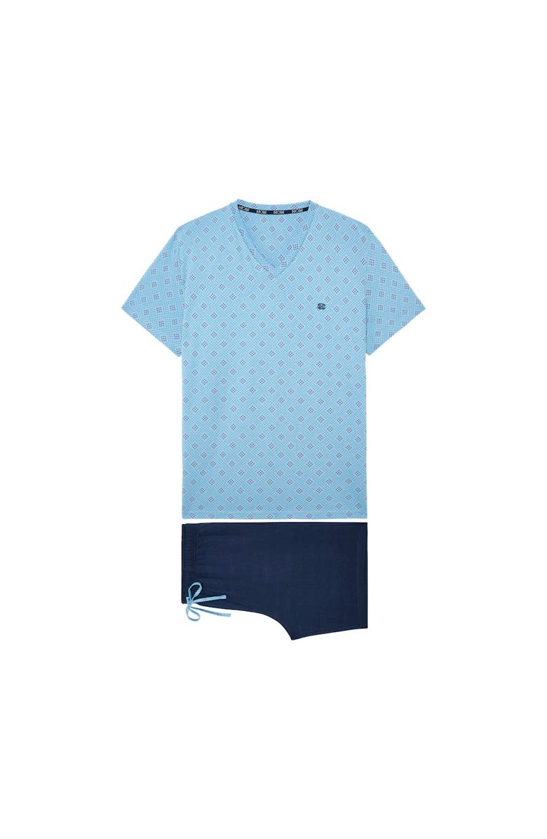 HOM Walter Short Pajama Set, Main, color, Blue Print