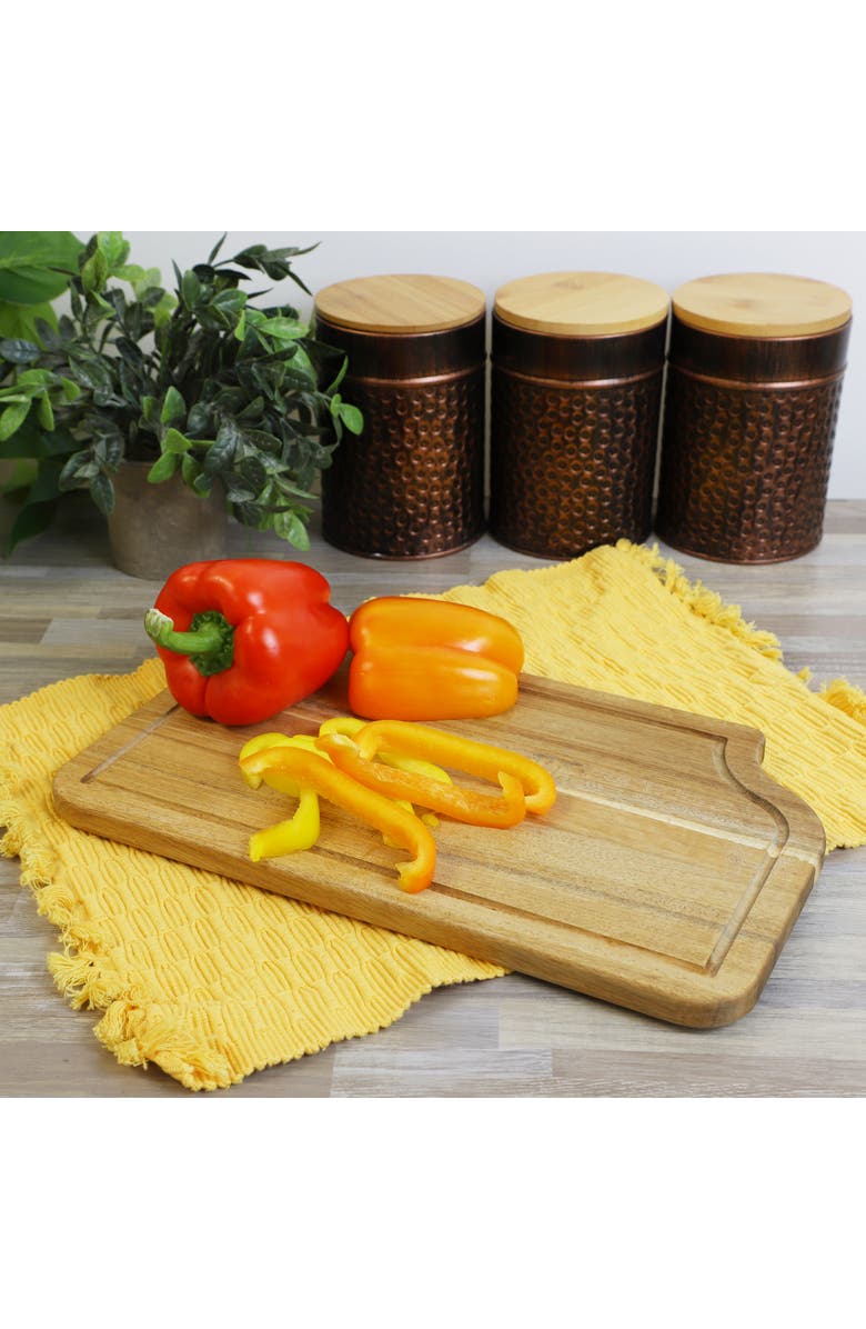 Megachef 14 x 8.5 Inch Acacia Wood Cutting, Prep and Serving Butcher Cutting Board, Alternate, color, Acacia