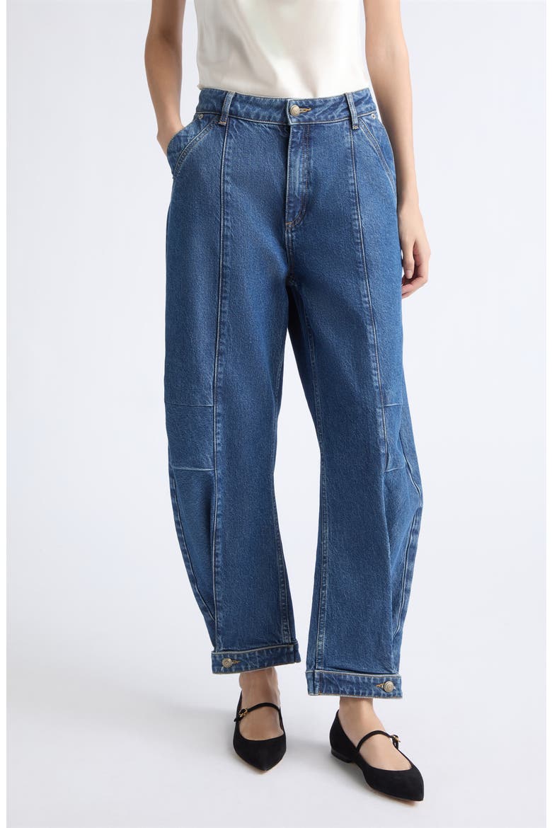 Agnes High Waist Boyfriend Jeans, Main, color, TIDE
