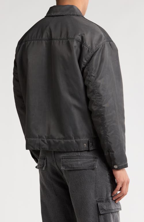 Pacsun Washed Nylon Zip Jacket In Black