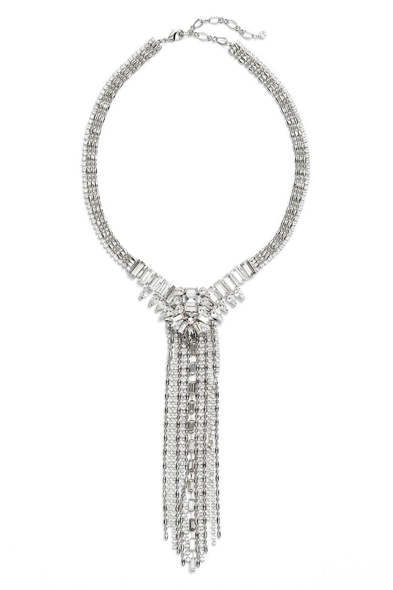 Frontal Crystal Strand Necklace, Main, color, CRYSTAL