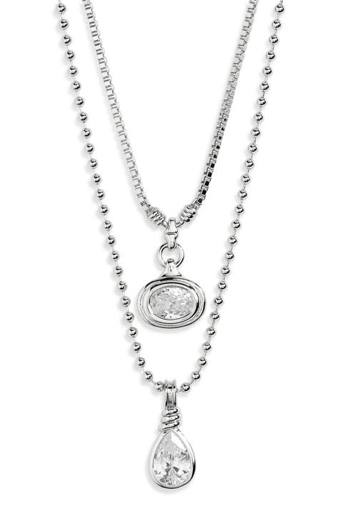 Antoinette Stone Charm Multi Strand Necklace