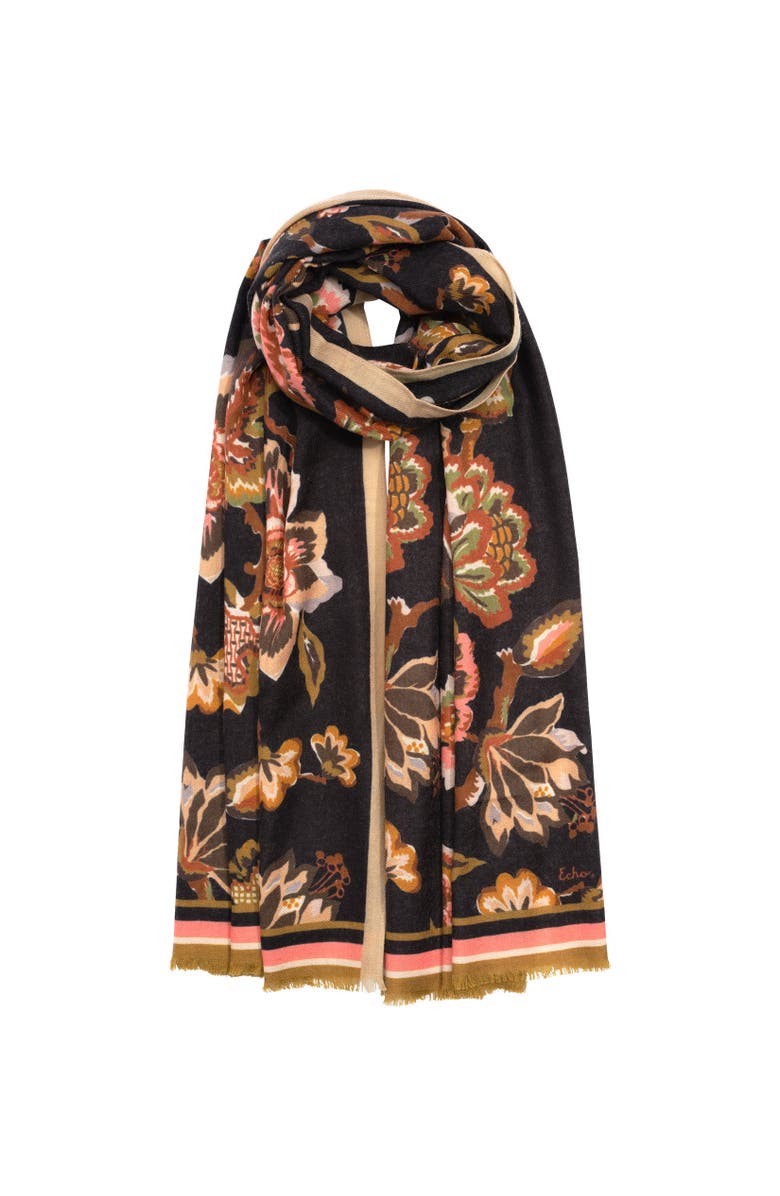Echo Park Floral Wrap, Alternate, color, Black