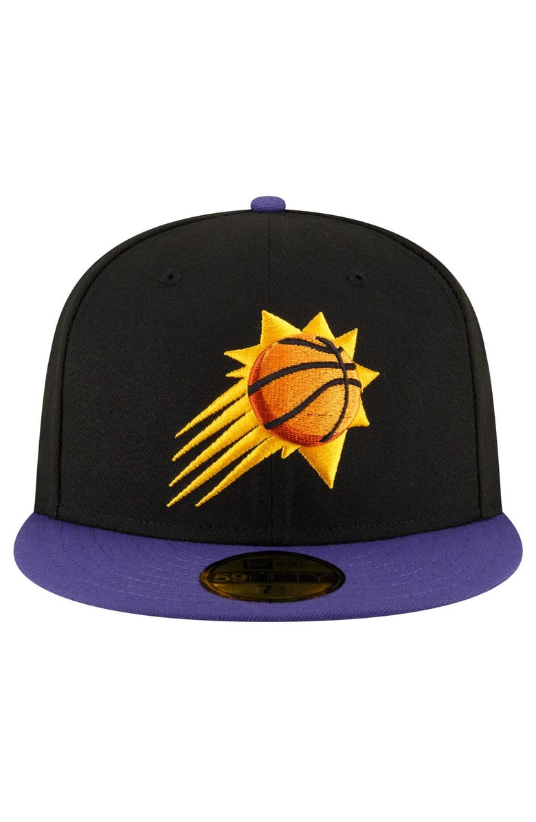 New Era Men's New Era Black/Purple Phoenix Suns 2-Tone 59FIFTY Fitted Hat, Alternate, color, Black