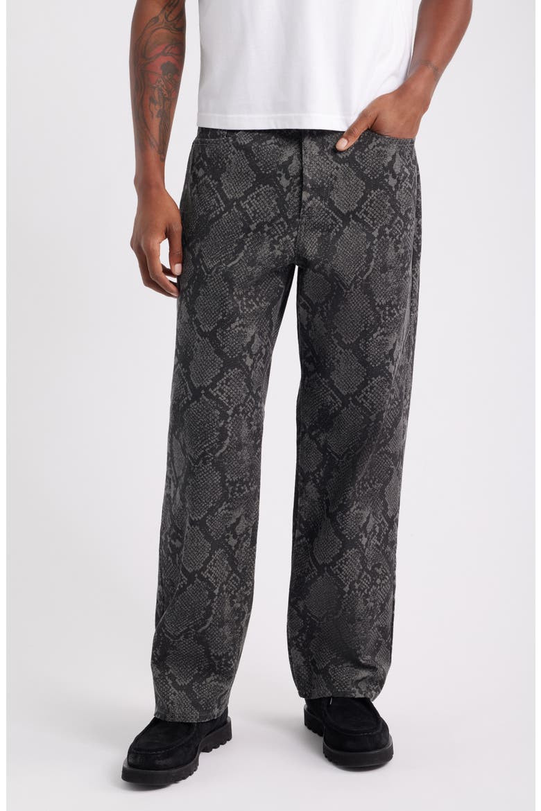 Classic Baggy Jeans, Main, color, SNAKE PRINT