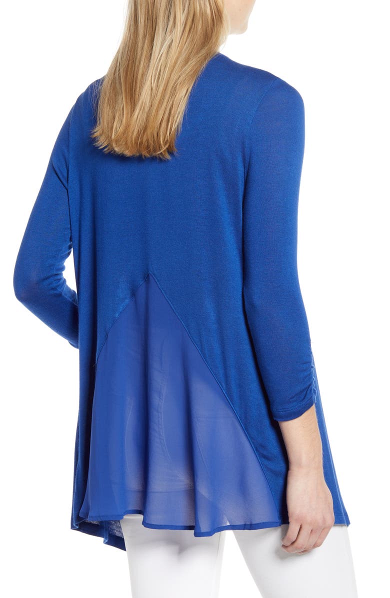 Bobeau Mixed Media Cardigan, Alternate, color, 