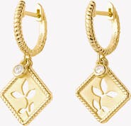 Rizen Jewelry Olive Leaf Hoop Earrings