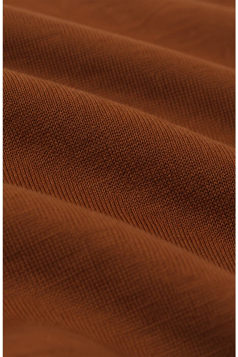 Lightweight Merino Wool Three-Button Polo, Alternate, color, COGNAC