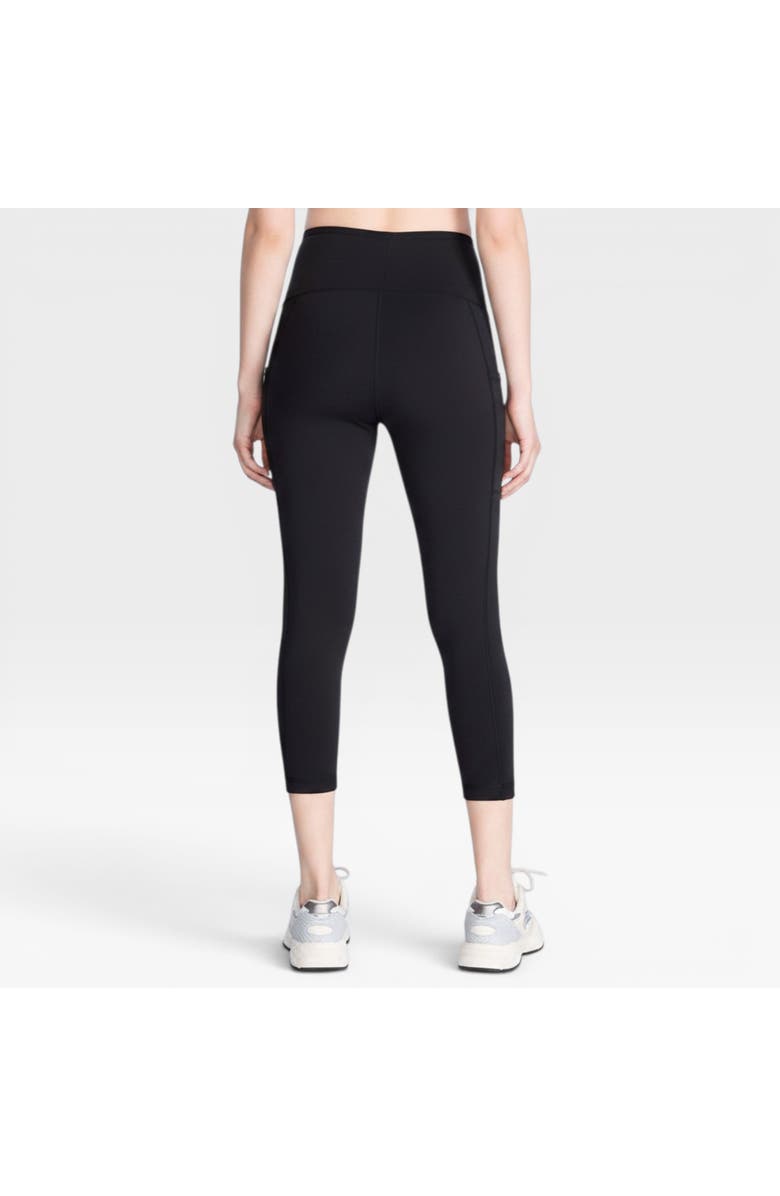 MOTHERHOOD MATERNITY High Waist Over the Belly Active Pocket Crop Legging, Alternate, color, Black