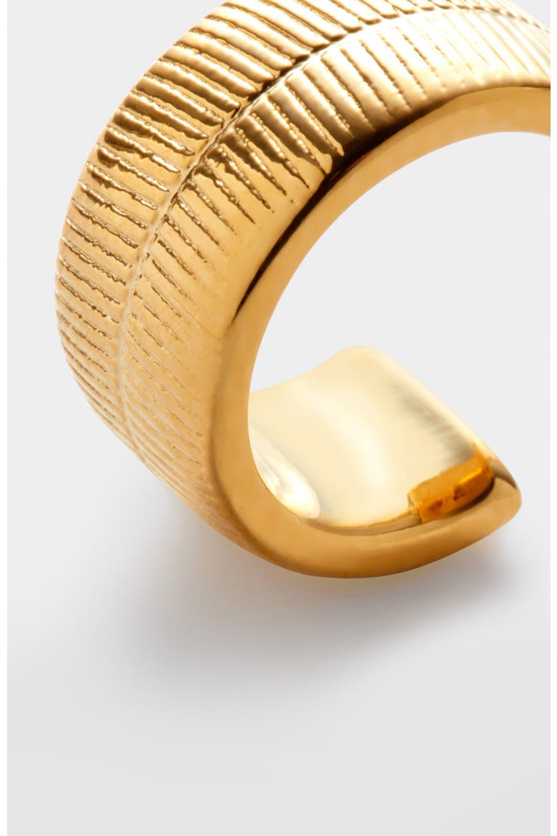 Ciana Snake Huggie Hoop Earrings, Alternate, color, Gold