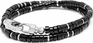 Nialaya Onyx Heishi Wrap Bracelet