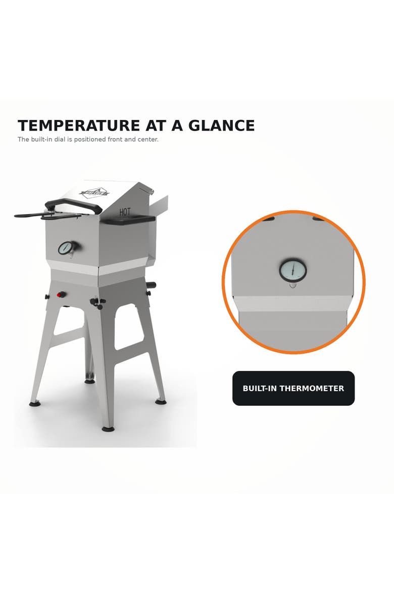 Outdoor Deep Fryer, 2 Baskets 57,000 BTU Outdoor Fryer, 4.37-Gal Oil Capacity, Alternate, color, Stainless Steel