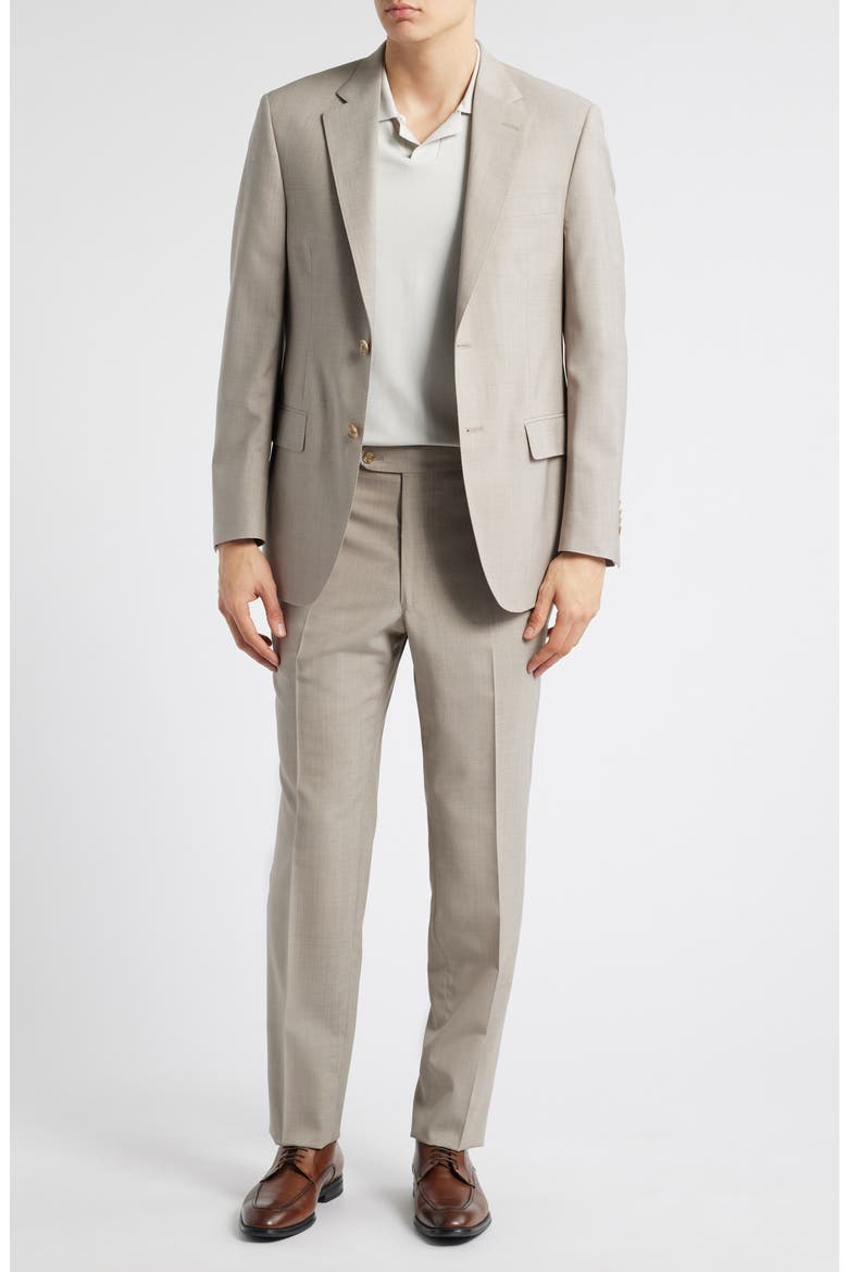 Flynn Classic Fit Stretch Wool Suit, Main, color, TAN