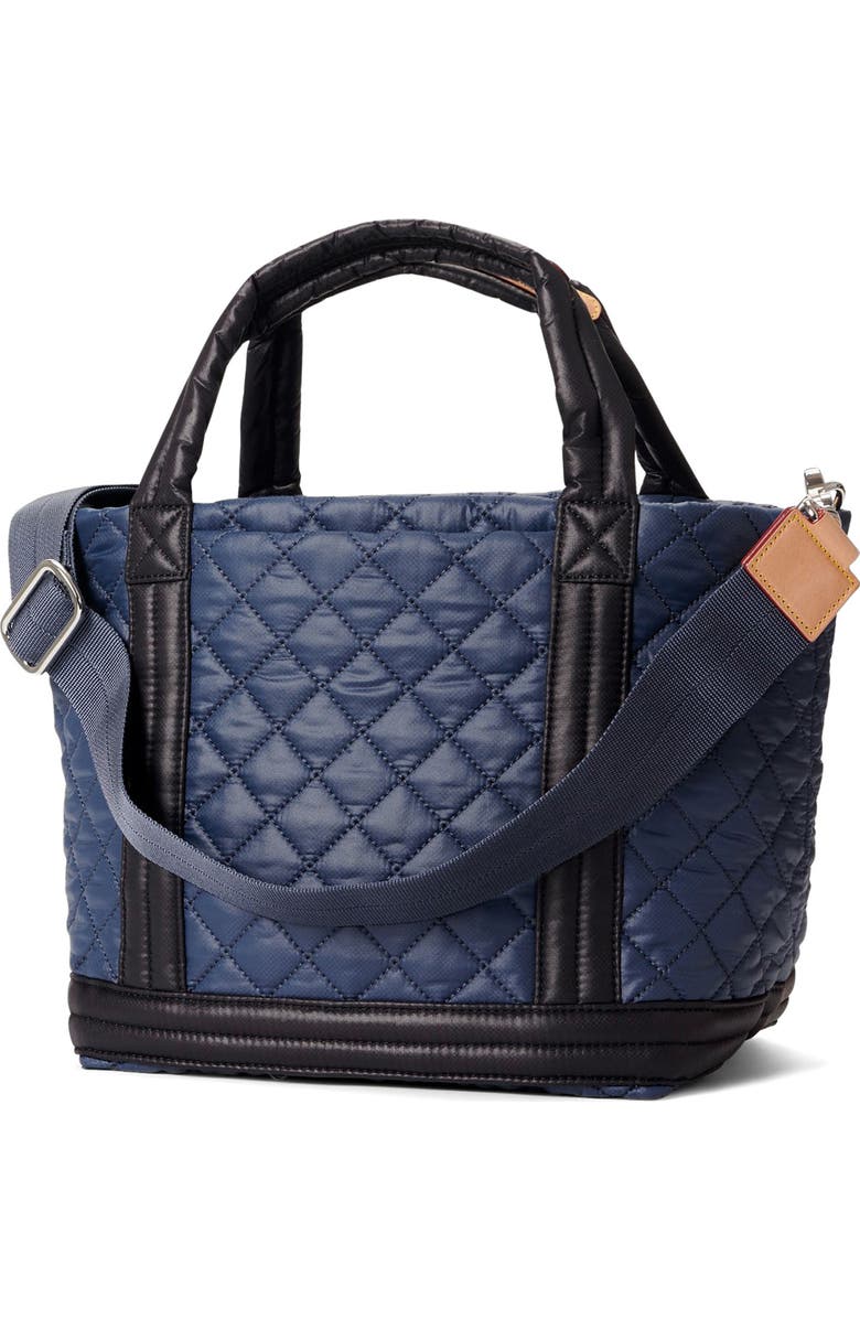 MZ Wallace Small Quilted Nylon Empire Tote, Alternate, color, Navy And Black