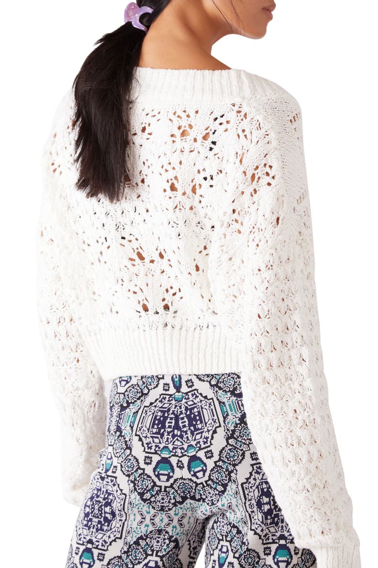 Chloe Crop Cardigan, Alternate, color, EVENING CREAM