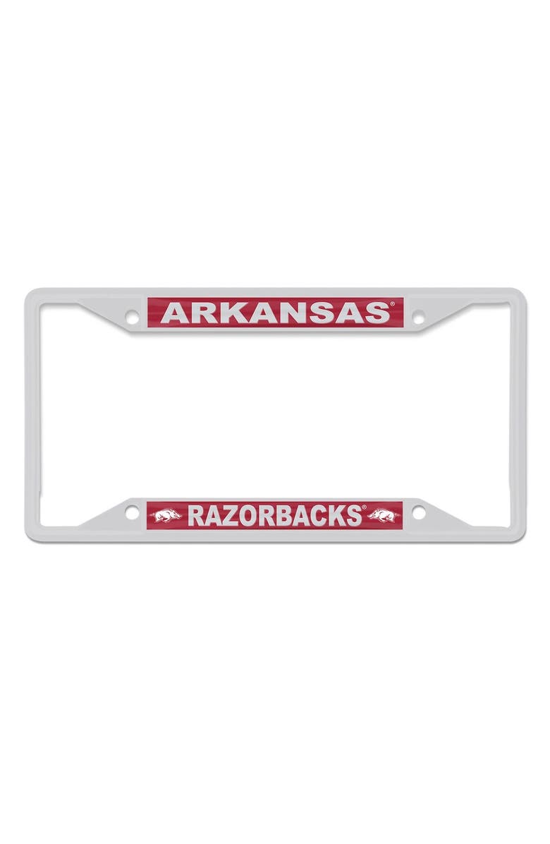 WINCRAFT Arkansas Razorbacks Chrome Colored License Plate Frame, Main, color, 