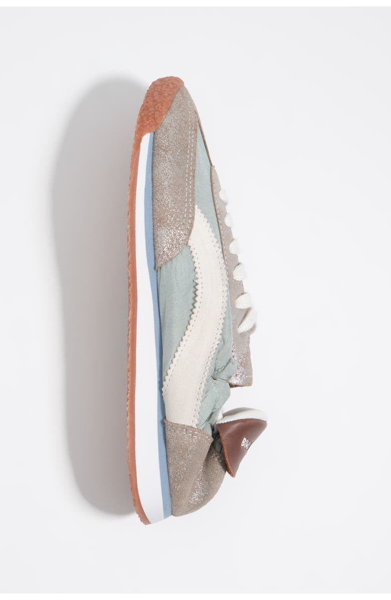 Bimba y Lola Suede & Nylon Elastic Sneakers, Alternate, color, Silver