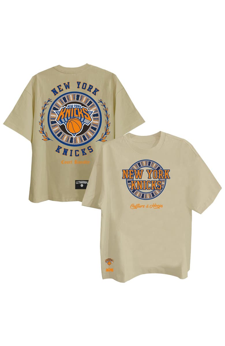 Two Hype Men's Two Hype Khaki New York Knicks Worldwide Collection Premium T-Shirt, Main, color, Khaki