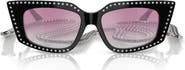 Jimmy Choo 52mm Gradient Cat Eye Sunglasses with Embellished Chain