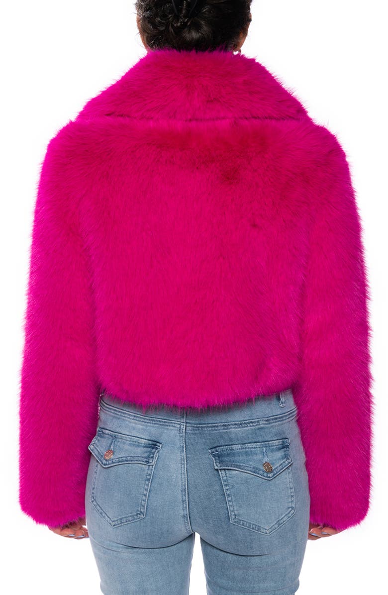 AZALEA WANG Crop Faux Fur Jacket, Alternate, color,