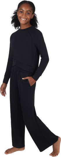 Kids' Scuba Knit Sweatshirt & Wide Leg Pants Set