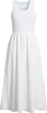 Bernardo Mixed Media Midi Dress