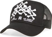 AMIRI Stacked Bones Logo Adjustable Trucker Hat | Nordstrom