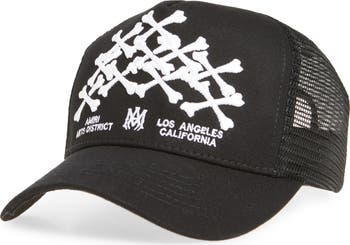 ★25AW AMIRI BONES STACKED ロゴ付き コットン パーカー AMIRI Stacked Bones Logo Adjustable Trucker Hat | Nordstrom