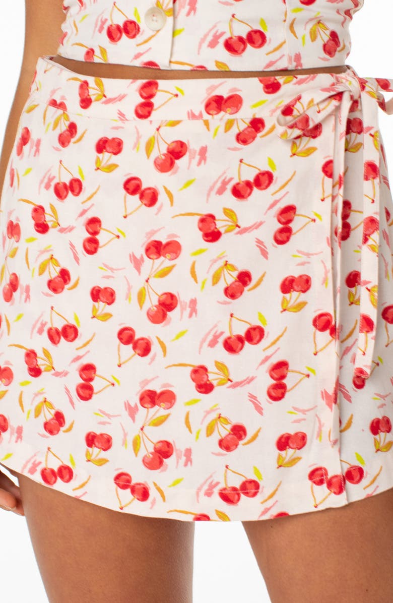 Roxy Zola Print Wrap Skort, Alternate, color, Hibiscus