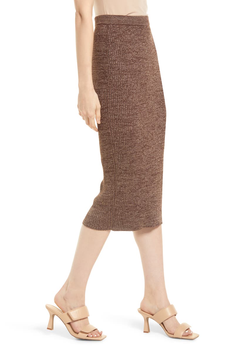 Open Edit Sparkle Ribbed Sweater Skirt, Alternate, color,