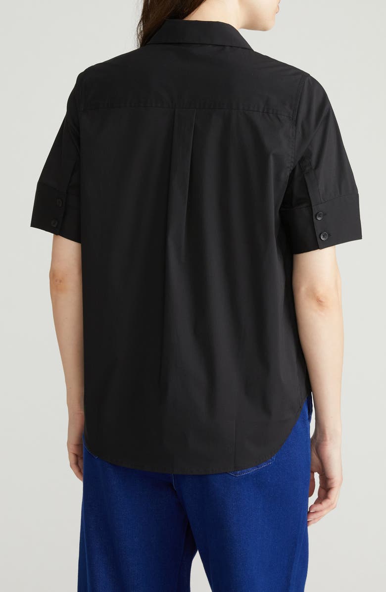 Universal Standard Stretch Poplin Shirt, Alternate, color, Black