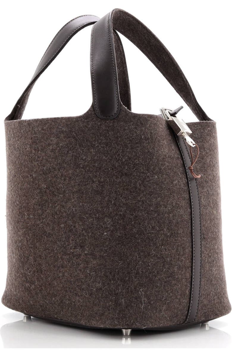 Pre-Owned Hermes Picotin Lock Bag Felt with Leather MM, Alternate, color,