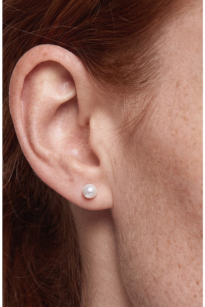 Ultimate Set of 3 Pairs Imitation Pearl Earrings, Alternate, color, GOLD