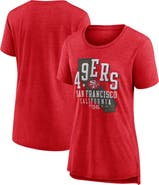 Nike Women's Nike Scarlet San Francisco 49ers Vintage Graphic Tri-Blend Scoop Neck T-Shirt