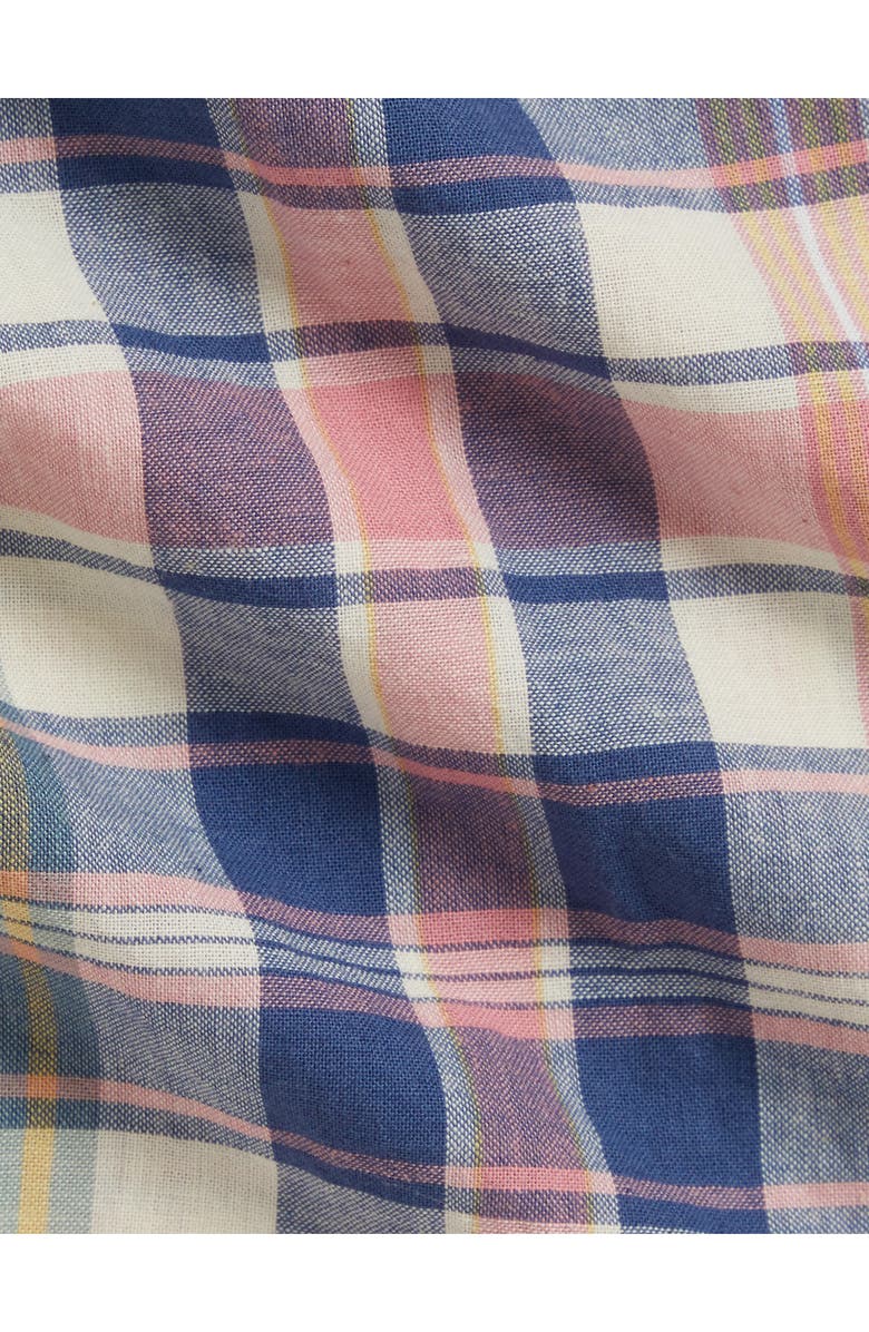 Ralph Lauren Madras Inspired Plaid Cotton Dress, Alternate, color, Earth Blue-Pink Multi