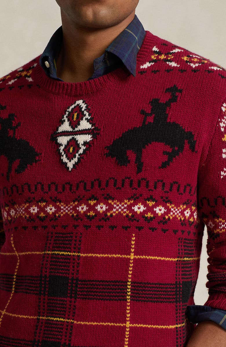 Polo Ralph Lauren Fair Isle Wool Blend Crewneck Sweater, Alternate, color,
