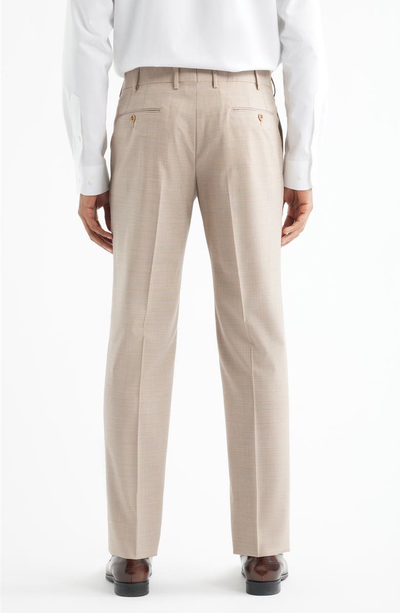 Zanella Parker Flat Front Wool Dress Pants, Alternate, color, Tan