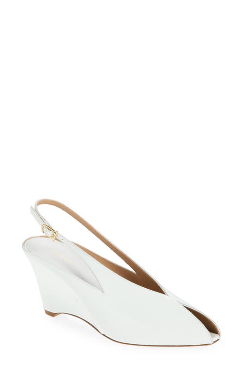 Ferragamo Aduele Peep Toe Slingback Wedge Pump In Multi
