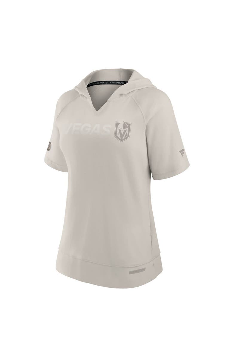 FANATICS Women's Fanatics Cream Vegas Golden Knights Authentic Pro Road Fashion V-Neck Hoodie T-Shirt, Alternate, color, Cream
