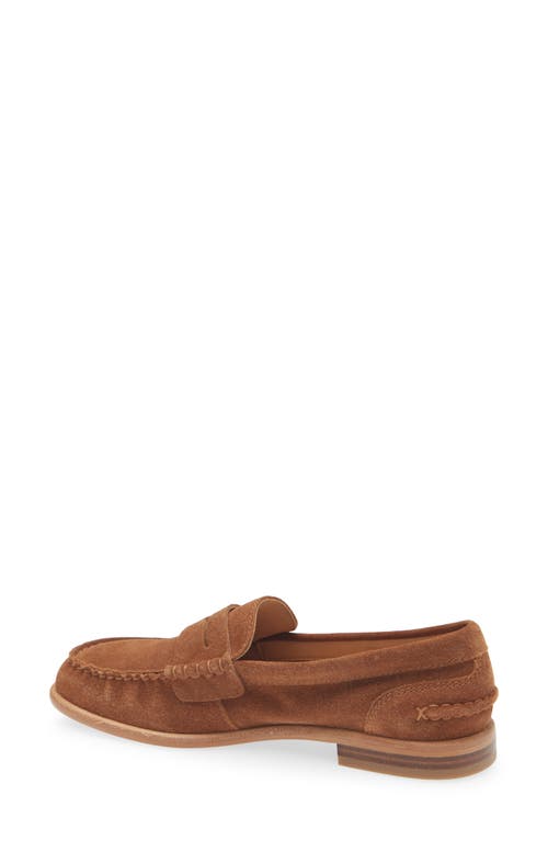 Rag & Bone Carter Suede Penny Loafers In Brown Suede